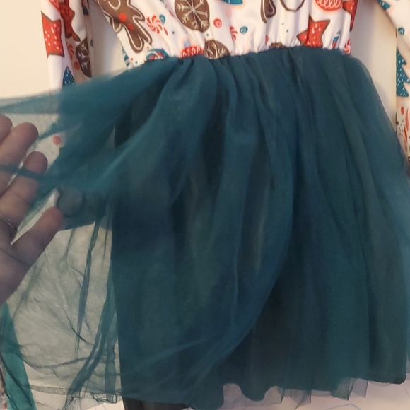 Festive Holiday Dress with Tulle Skirt - Picture 7 of 9